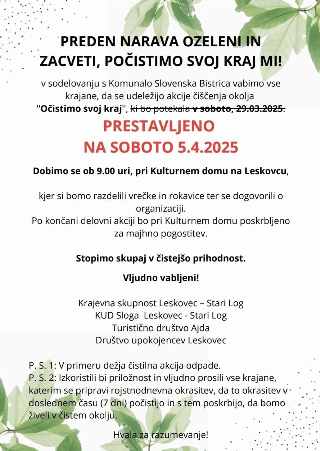 �istilna akcija 2025