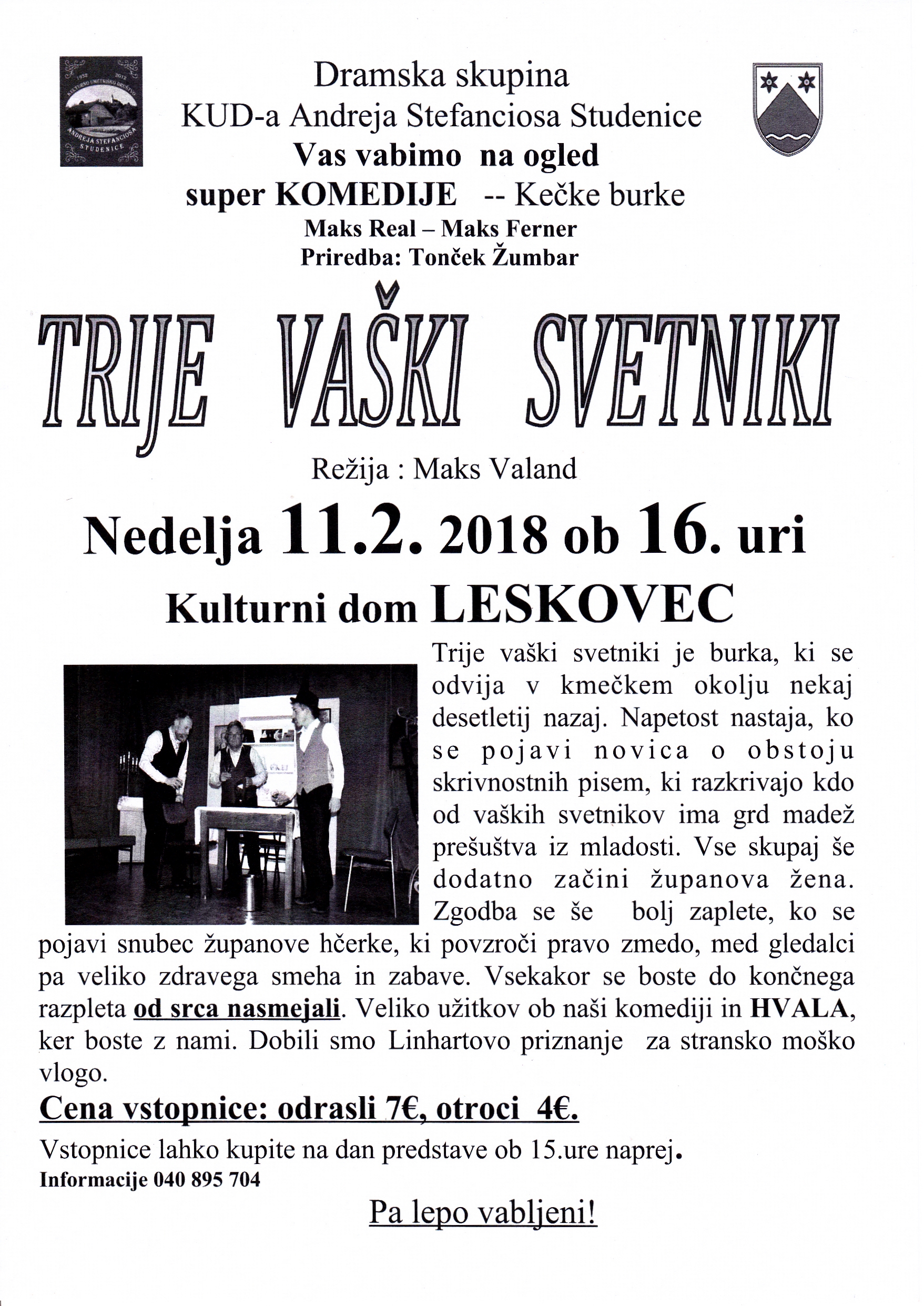 KUD Andreja Stefanciosa Studenice Trije va�ki svetniki