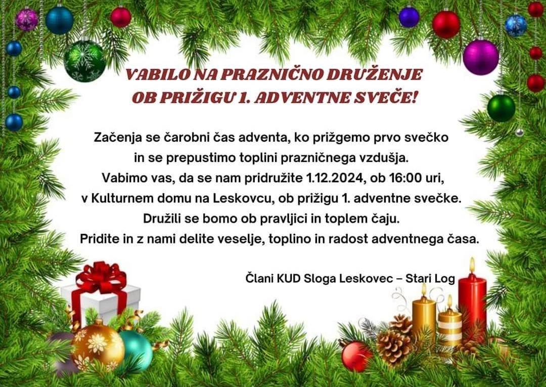 Vabilo na pri�ig sve�